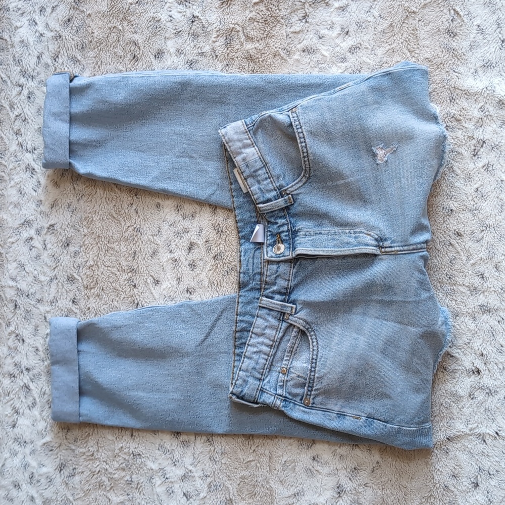 & Denim Boyfriend Low Waist Destructed Jeans - Picture 5 of 6